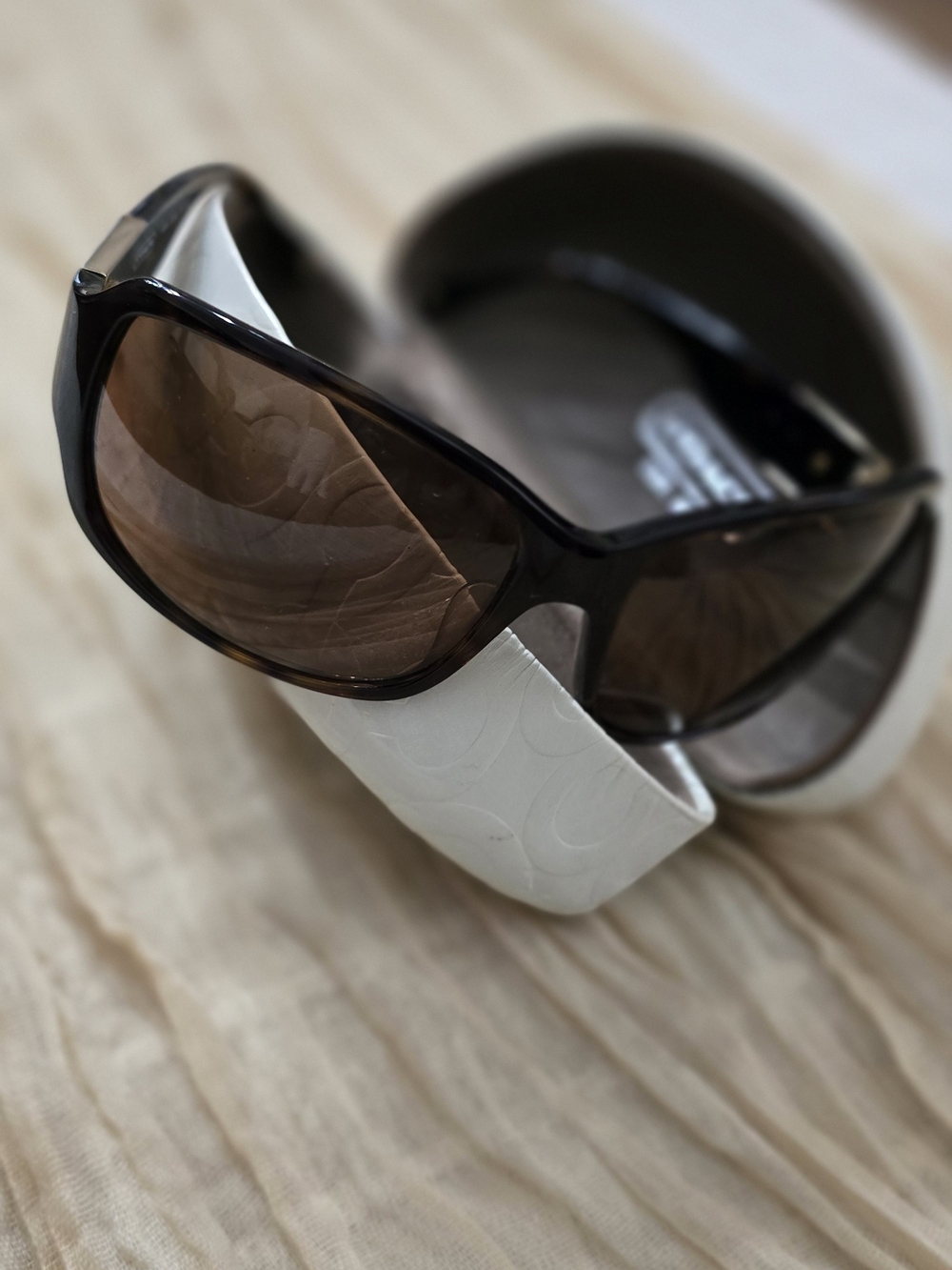 Coach Brown Lens Women's Sunglasses with White Case with FREE Case